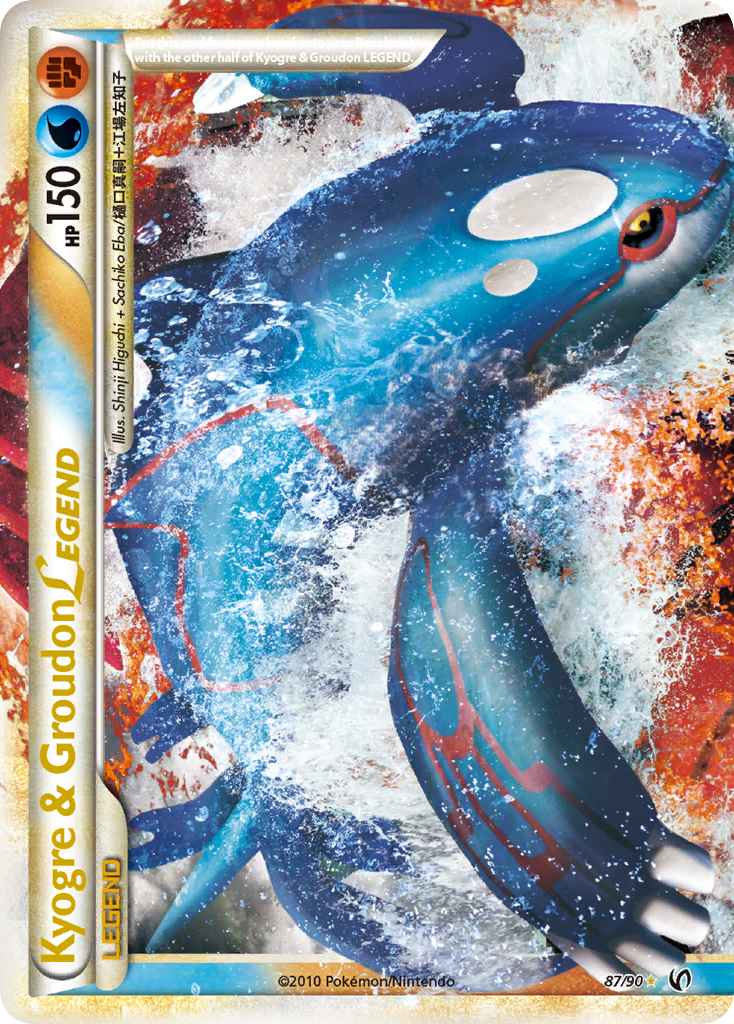 Kyogre & Groudon LEGEND (87/90) [HeartGold & SoulSilver: Undaunted] | Arkham Games and Comics