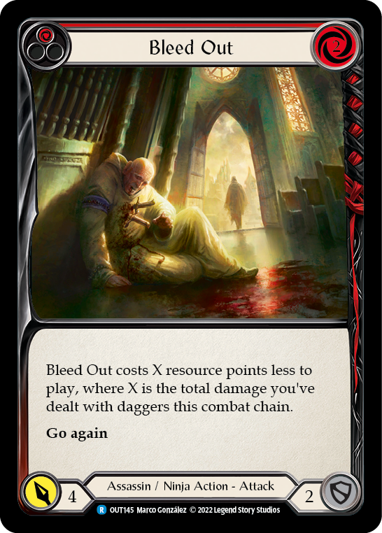 Bleed Out (Red) [OUT145] (Outsiders)  Rainbow Foil | Arkham Games and Comics