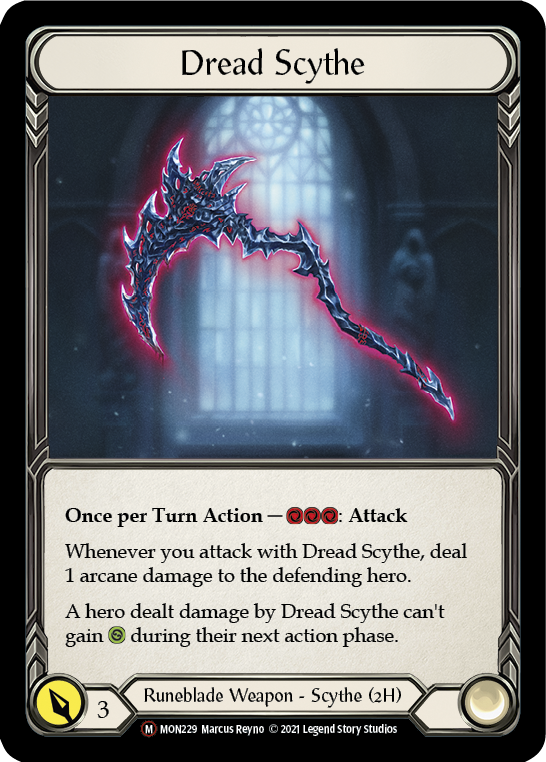 Dread Scythe [U-MON229-RF] (Monarch Unlimited)  Unlimited Rainbow Foil | Arkham Games and Comics