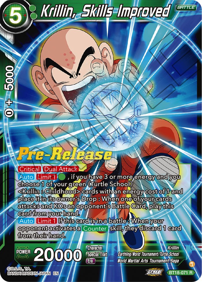 Krillin, Skills Improved (BT18-071) [Dawn of the Z-Legends Prerelease Promos] | Arkham Games and Comics