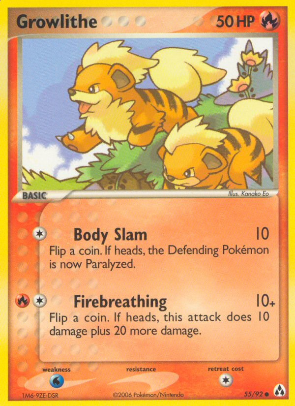 Growlithe (55/92) [EX: Legend Maker] | Arkham Games and Comics