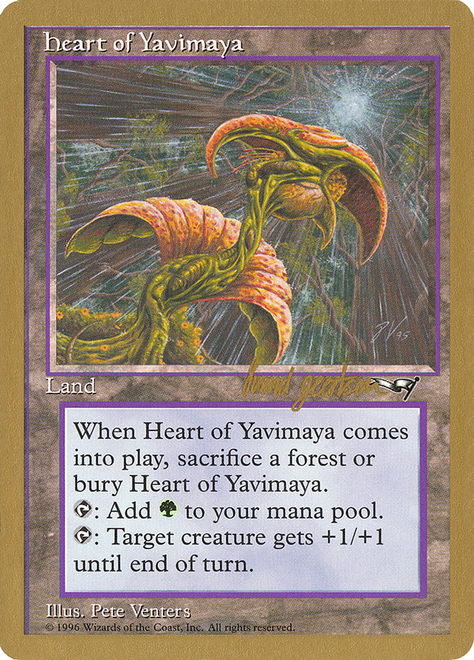 Heart of Yavimaya (Svend Geertsen) [World Championship Decks 1997] | Arkham Games and Comics