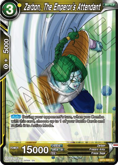 Zarbon, The Emperor's Attendant (Reprint) (BT1-101) [Battle Evolution Booster] | Arkham Games and Comics