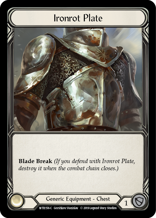 Ironrot Plate [WTR156-C] (Welcome to Rathe)  Alpha Print Cold Foil | Arkham Games and Comics