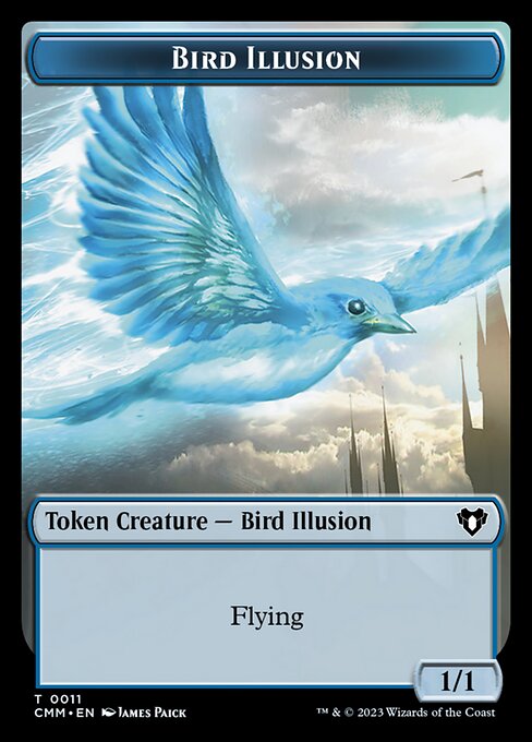 Zombie (0019) // Bird Illusion Double-Sided Token [Commander Masters Tokens] | Arkham Games and Comics