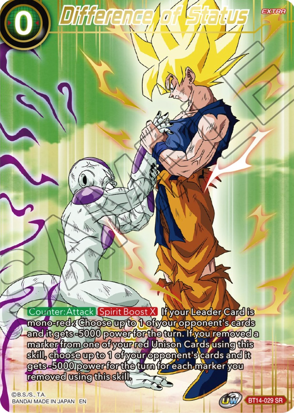 Difference of Status (BT14-029) [Theme Selection: History of Son Goku] | Arkham Games and Comics