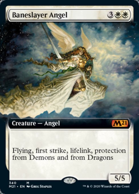 Baneslayer Angel (Extended Art) [Core Set 2021] | Arkham Games and Comics