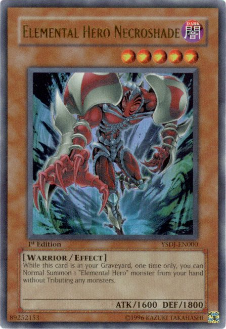 Elemental HERO Necroshade [YSDJ-EN000] Ultra Rare | Arkham Games and Comics