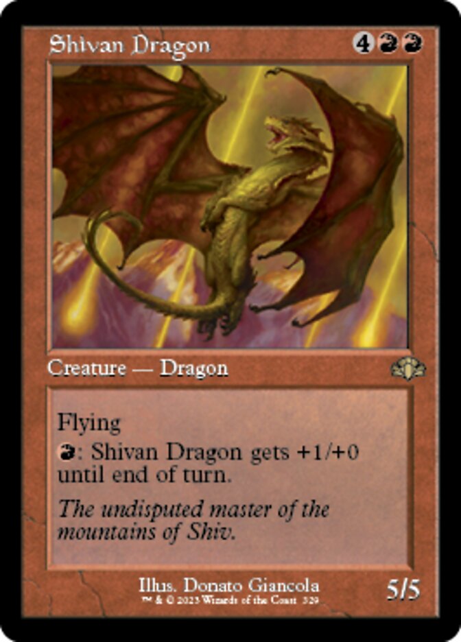 Shivan Dragon (Retro) [Dominaria Remastered] | Arkham Games and Comics