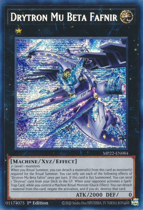 Drytron Mu Beta Fafnir [MP22-EN084] Prismatic Secret Rare | Arkham Games and Comics