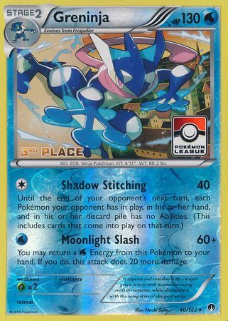 Greninja (40/122) (League Promo 3rd Place) [XY: BREAKpoint] | Arkham Games and Comics