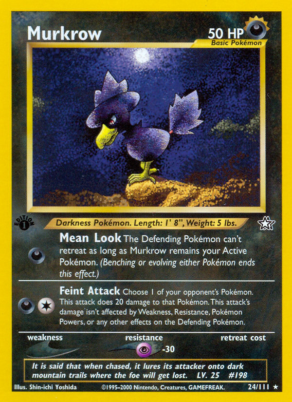 Murkrow (24/111) [Neo Genesis 1st Edition] | Arkham Games and Comics