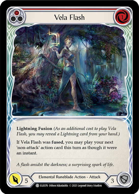 Vela Flash (Red) [ELE076] (Tales of Aria)  1st Edition Normal | Arkham Games and Comics