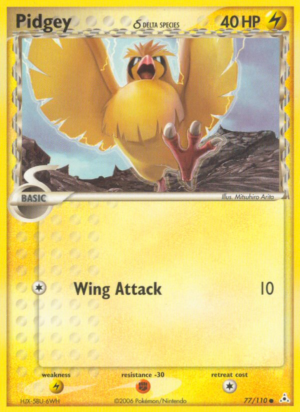 Pidgey (77/110) (Delta Species) [EX: Holon Phantoms] | Arkham Games and Comics