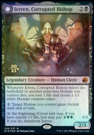 Jerren, Corrupted Bishop // Ormendahl, the Corrupted [Innistrad: Midnight Hunt Prerelease Promos] | Arkham Games and Comics
