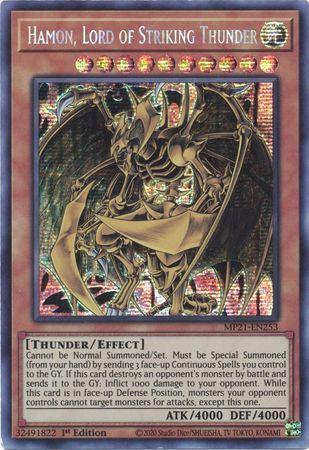 Hamon, Lord of Striking Thunder [MP21-EN253] Prismatic Secret Rare | Arkham Games and Comics