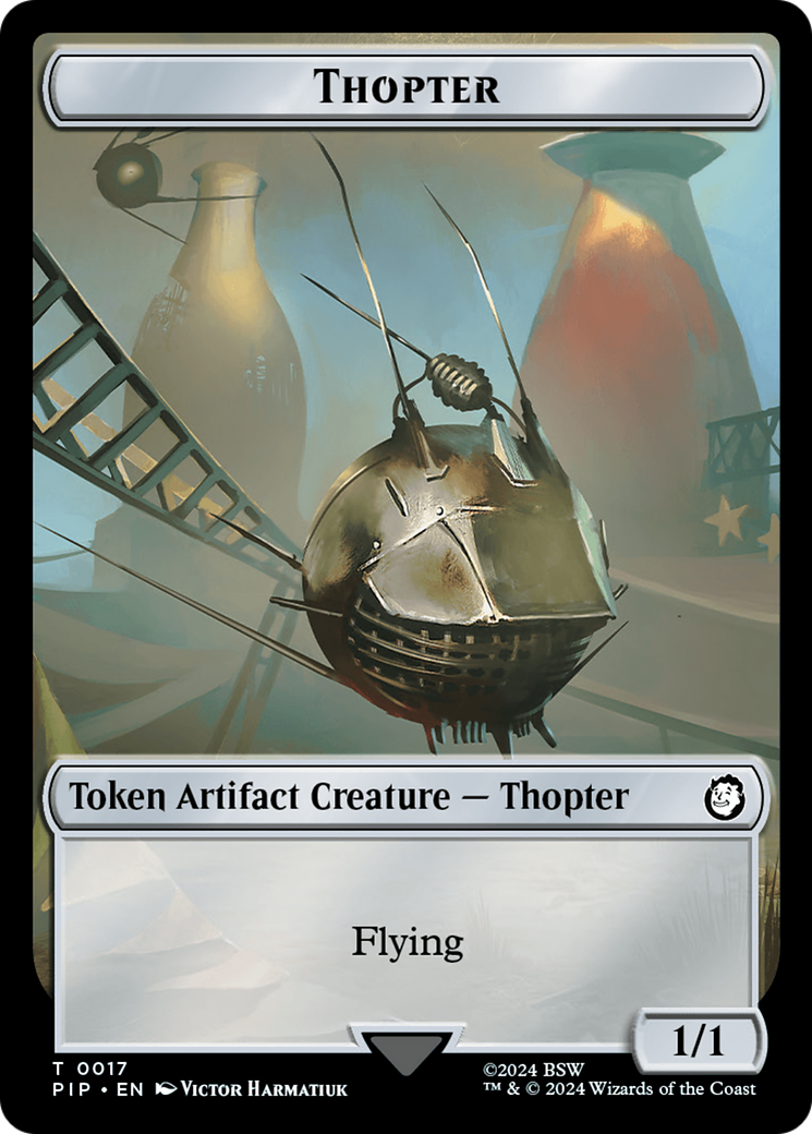 Thopter // Treasure (0018) Double-Sided Token [Fallout Tokens] | Arkham Games and Comics