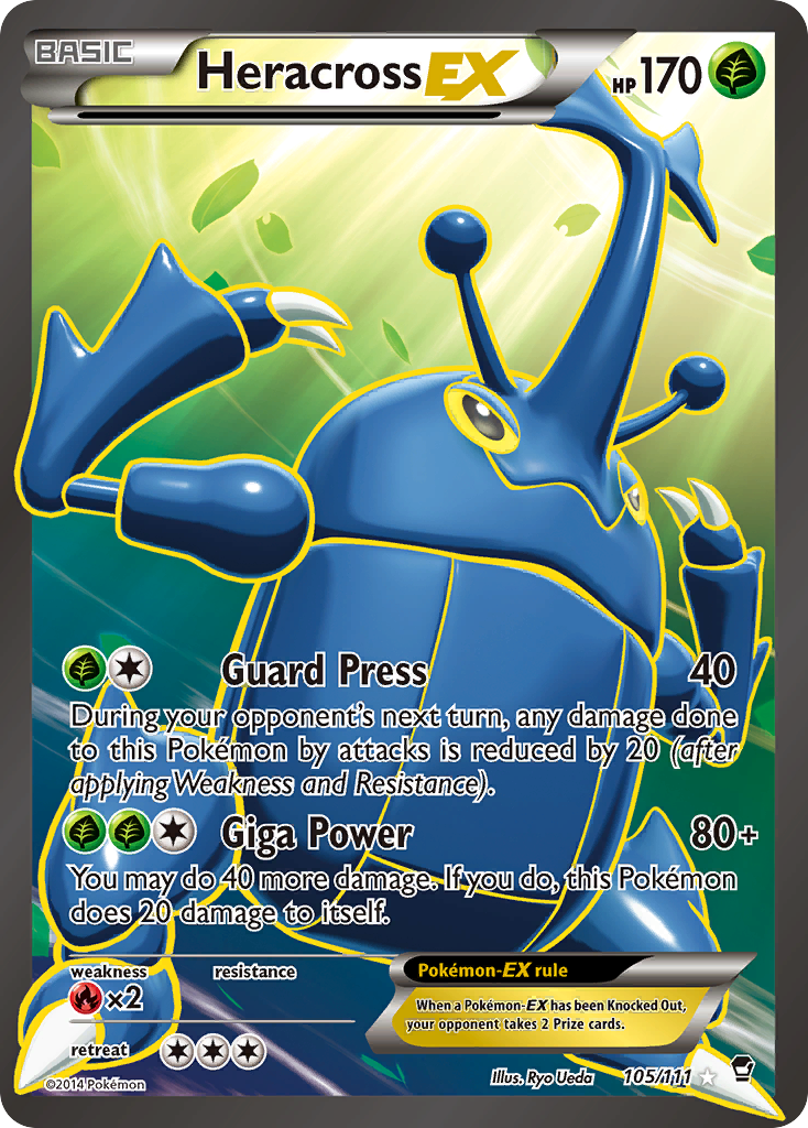 Heracross EX (105/111) [XY: Furious Fists] | Arkham Games and Comics