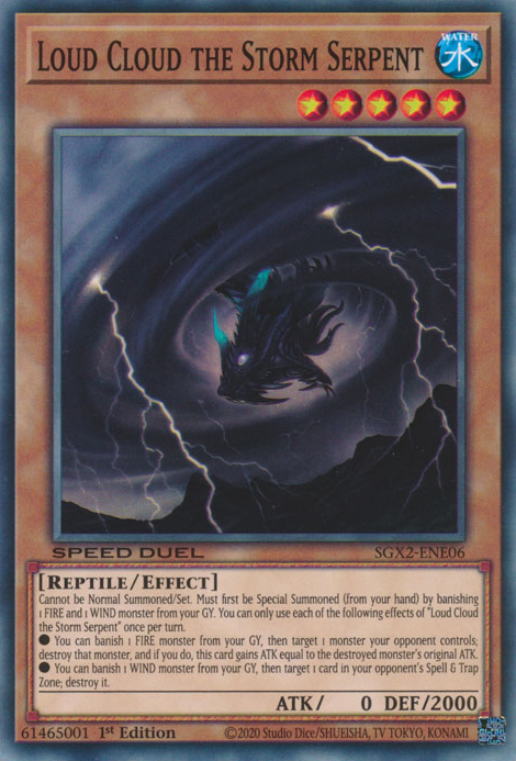Loud Cloud the Storm Serpent [SGX2-ENE06] Common | Arkham Games and Comics