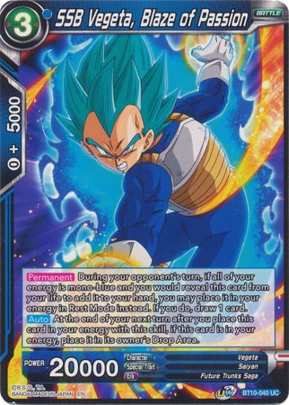 SSB Vegeta, Blaze of Passion [BT10-040] | Arkham Games and Comics