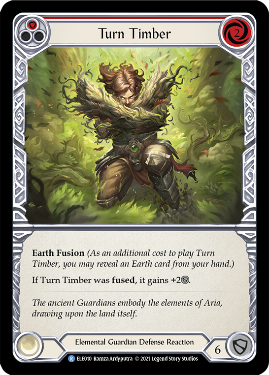 Turn Timber (Red) [ELE010] (Tales of Aria)  1st Edition Rainbow Foil | Arkham Games and Comics