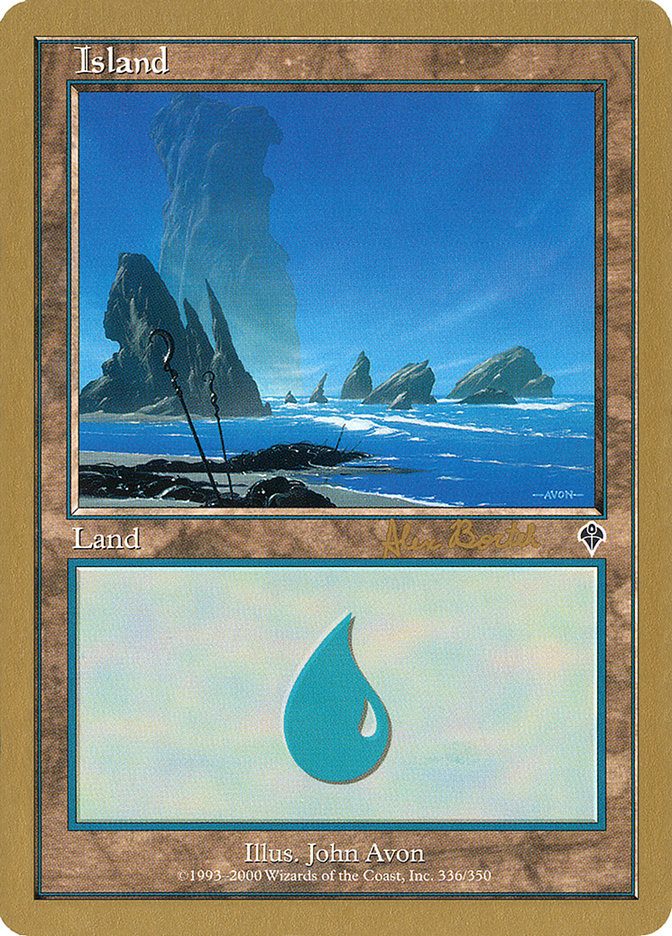 Island (ab336a) (Alex Borteh) [World Championship Decks 2001] | Arkham Games and Comics