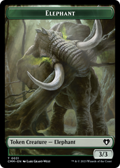 Soldier // Elephant Double-Sided Token [Commander Masters Tokens] | Arkham Games and Comics