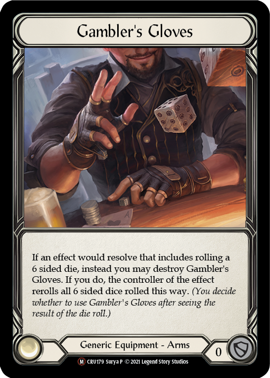 Gambler's Gloves [U-CRU179] (Crucible of War Unlimited)  Unlimited Normal | Arkham Games and Comics