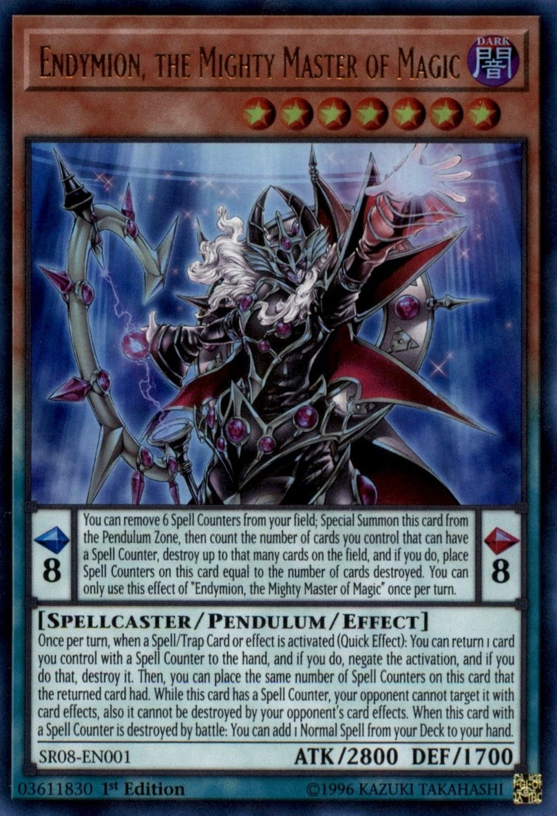 Endymion, the Mighty Master of Magic [SR08-EN001] Ultra Rare | Arkham Games and Comics