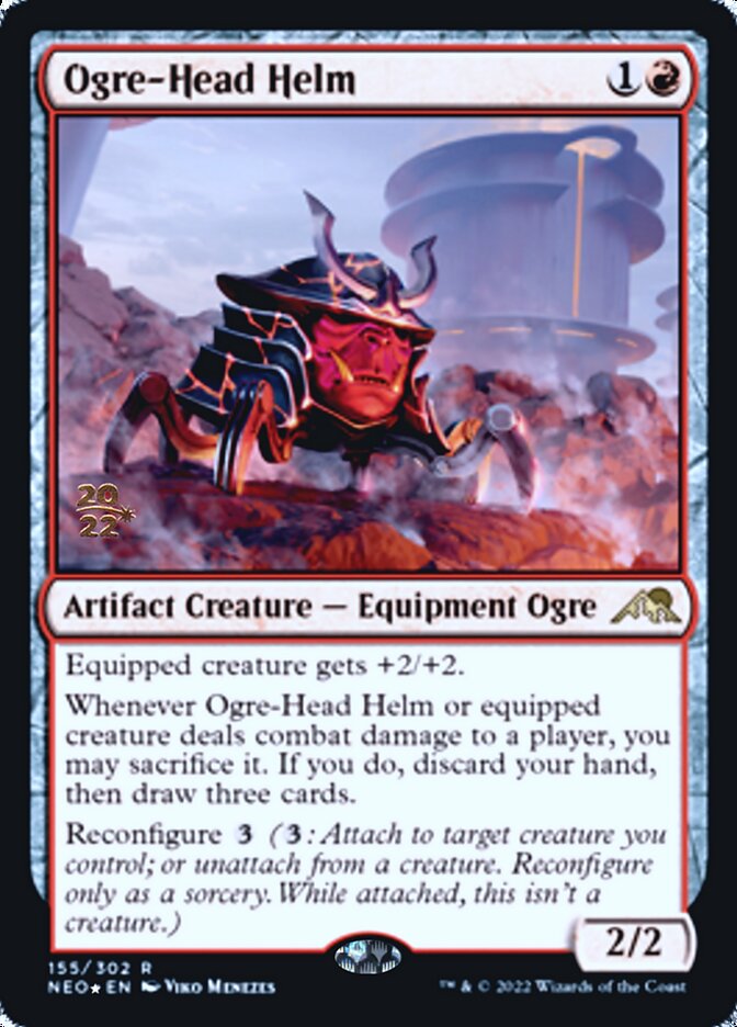 Ogre-Head Helm [Kamigawa: Neon Dynasty Prerelease Promos] | Arkham Games and Comics