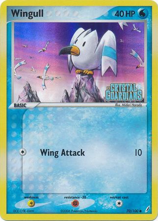 Wingull (70/100) (Stamped) [EX: Crystal Guardians] | Arkham Games and Comics