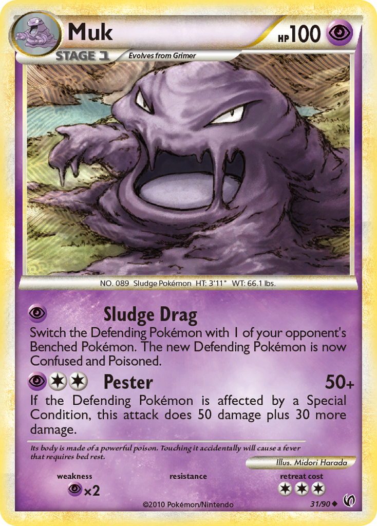 Muk (31/90) [HeartGold & SoulSilver: Undaunted] | Arkham Games and Comics