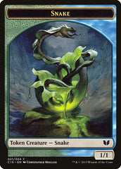 Snake (021) // Saproling Double-Sided Token [Commander 2015 Tokens] | Arkham Games and Comics