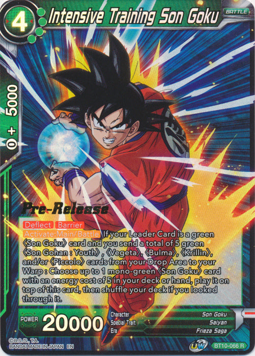 Intensive Training Son Goku (BT10-066) [Rise of the Unison Warrior Prerelease Promos] | Arkham Games and Comics