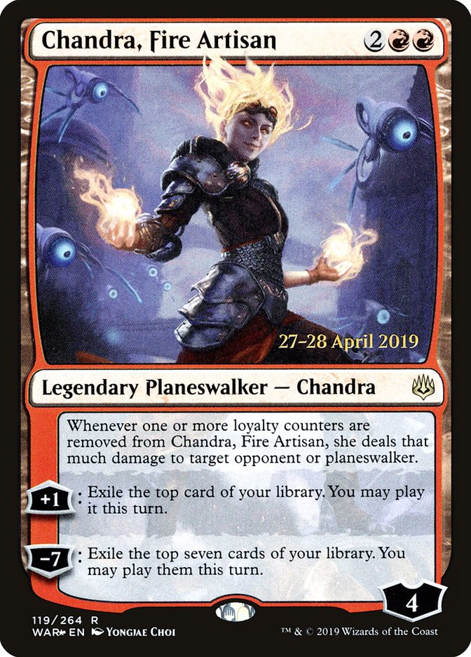 Chandra, Fire Artisan  [War of the Spark Prerelease Promos] | Arkham Games and Comics
