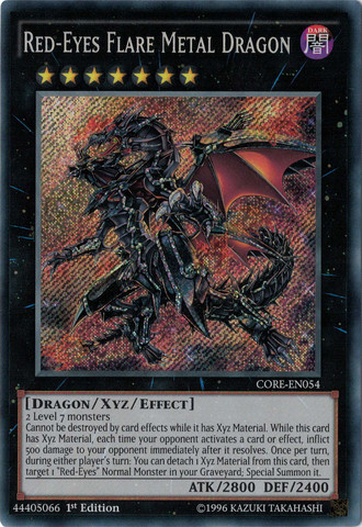 Red-Eyes Flare Metal Dragon [CORE-EN054] Secret Rare | Arkham Games and Comics