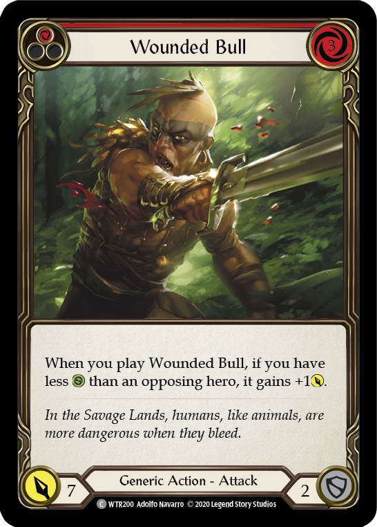 Wounded Bull (Red) [U-WTR200] (Welcome to Rathe Unlimited)  Unlimited Rainbow Foil | Arkham Games and Comics