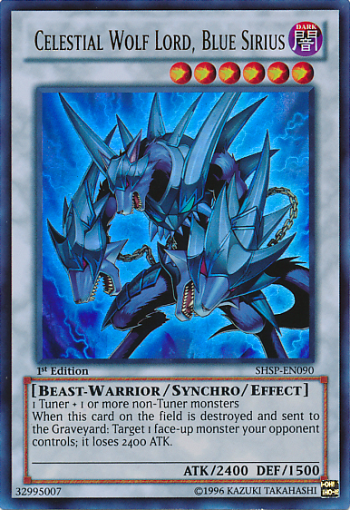 Celestial Wolf Lord, Blue Sirius [SHSP-EN090] Ultra Rare | Arkham Games and Comics