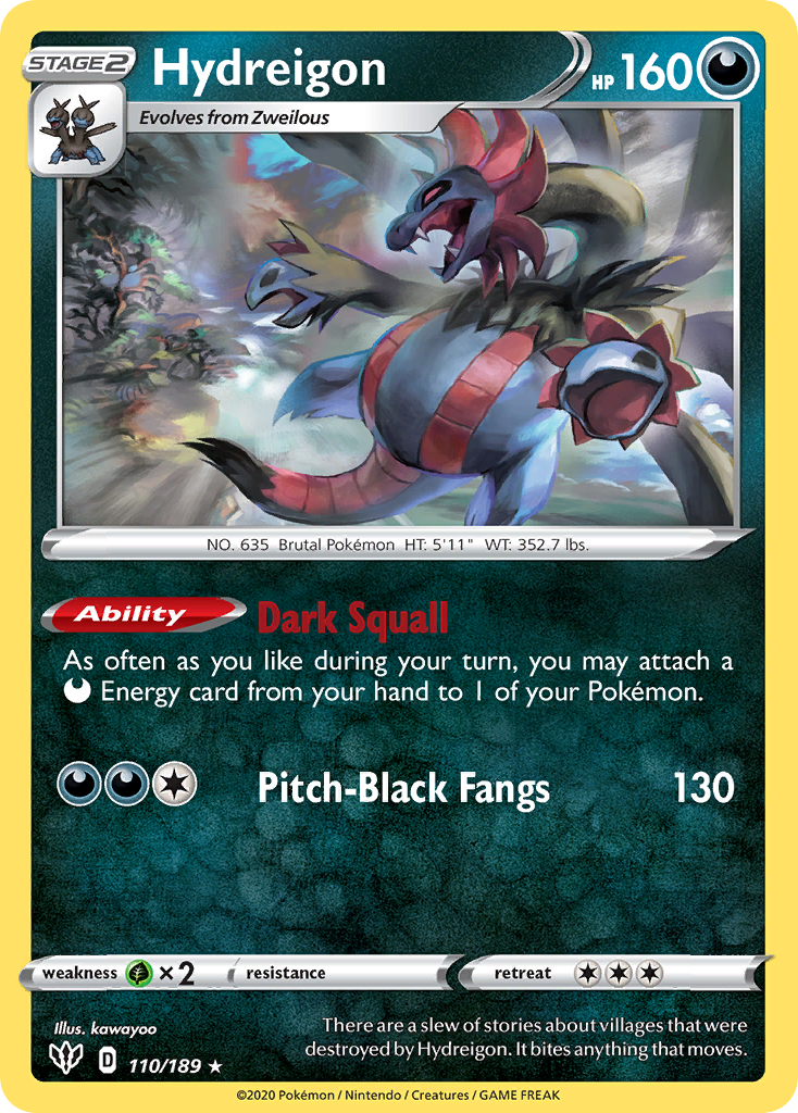 Hydreigon (110/189) [Sword & Shield: Darkness Ablaze] | Arkham Games and Comics