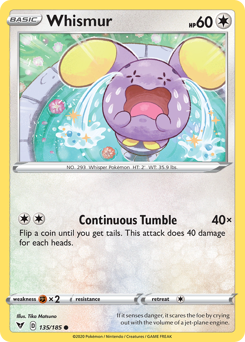 Whismur (135/185) [Sword & Shield: Vivid Voltage] | Arkham Games and Comics