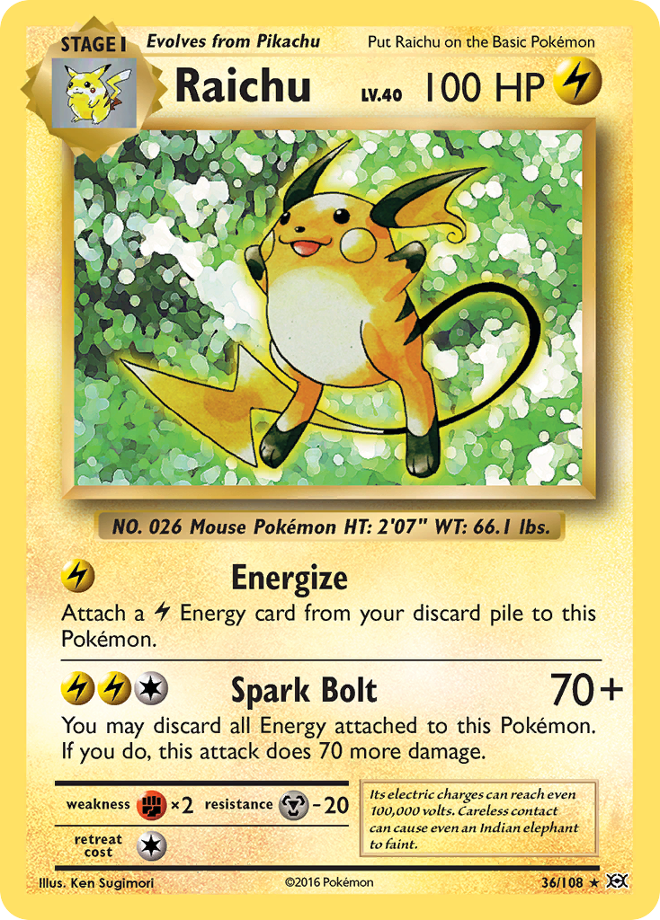 Raichu (36/108) [XY: Evolutions] | Arkham Games and Comics