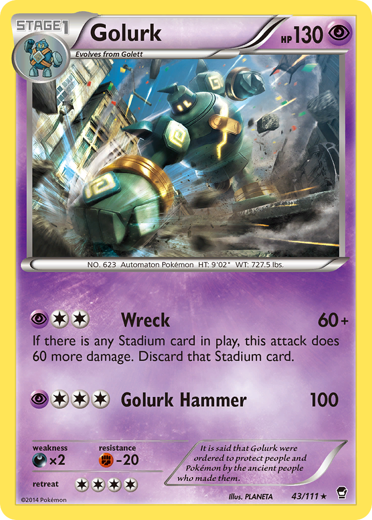 Golurk (43/111) [XY: Furious Fists] | Arkham Games and Comics