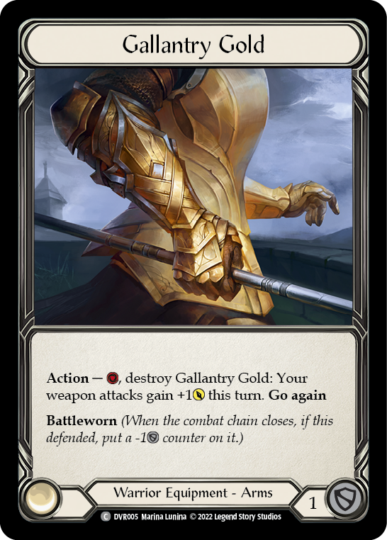 Gallantry Gold [DVR005] (Classic Battles: Rhinar vs Dorinthea)  Rainbow Foil | Arkham Games and Comics