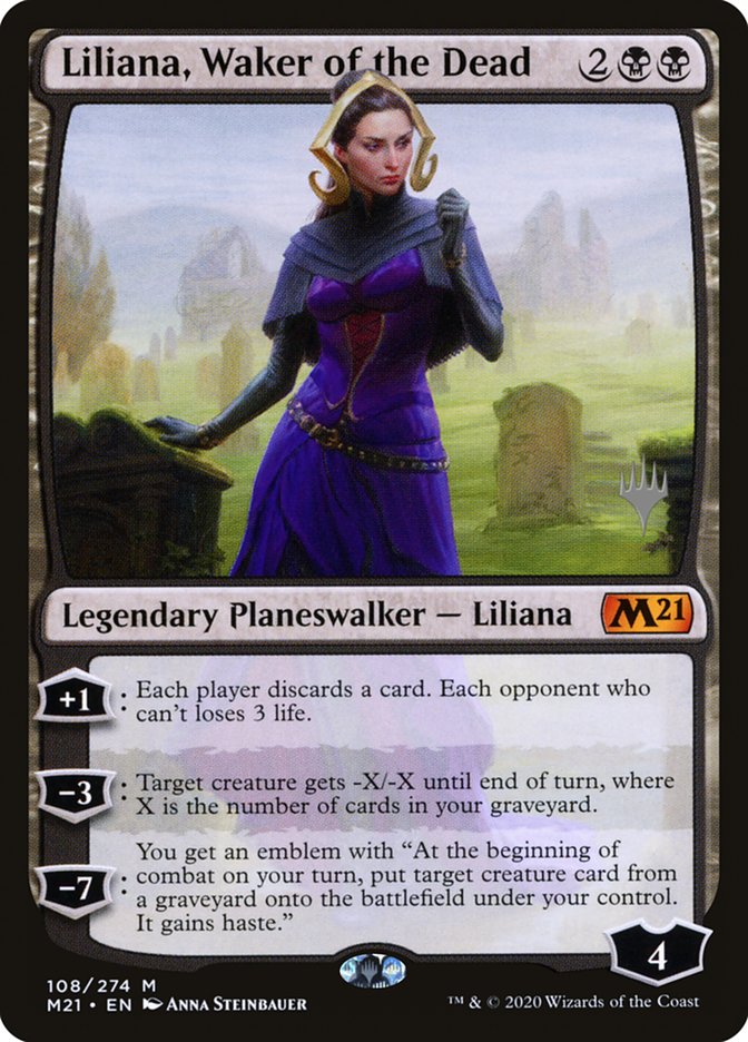 Liliana, Waker of the Dead (Promo Pack) [Core Set 2021 Promos] | Arkham Games and Comics