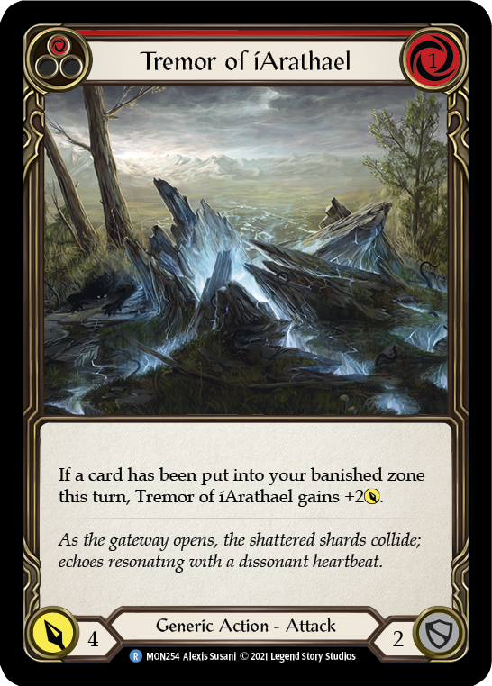 Tremor of iArathael (Red) [MON254-RF] (Monarch)  1st Edition Rainbow Foil | Arkham Games and Comics