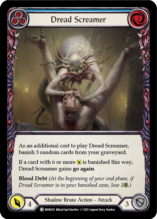 Dread Screamer (Blue) [MON143] (Monarch)  1st Edition Normal | Arkham Games and Comics