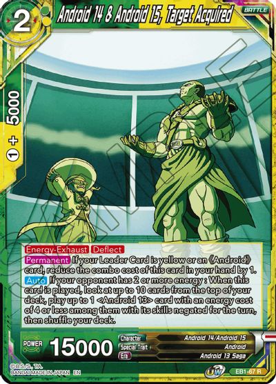 Android 14 & Android 15, Target Acquired (EB1-67) [Battle Evolution Booster] | Arkham Games and Comics