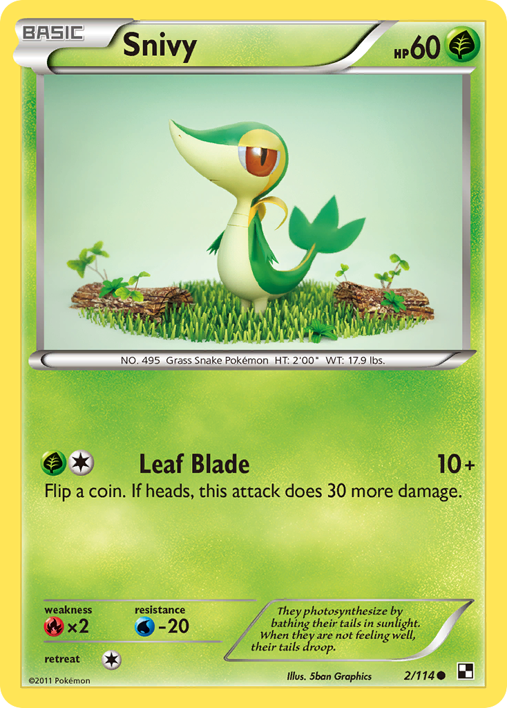 Snivy (2/114) [Black & White: Base Set] | Arkham Games and Comics