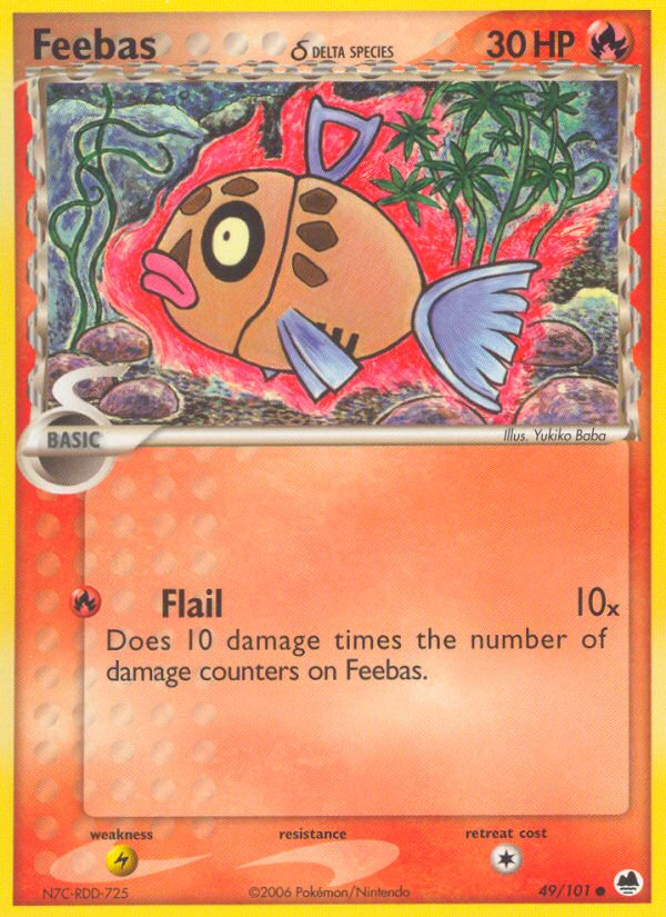 Feebas (49/101) (Delta Species) [EX: Dragon Frontiers] | Arkham Games and Comics