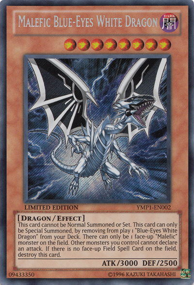 Malefic Blue-Eyes White Dragon [YMP1-EN002] Secret Rare | Arkham Games and Comics